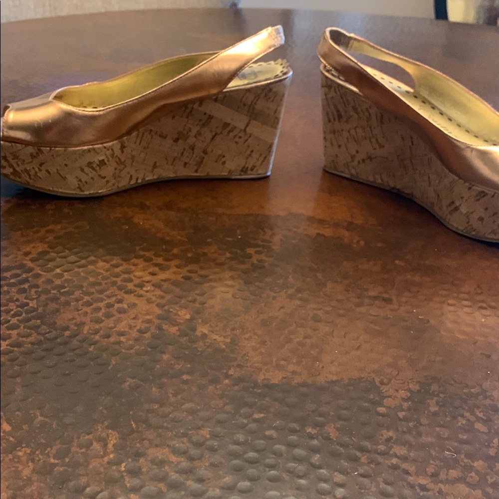 Women's Bronze Wedge Sandals